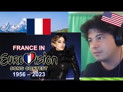 American Reacts France 🇫🇷 in Eurovision Song Contest (1956-2023)